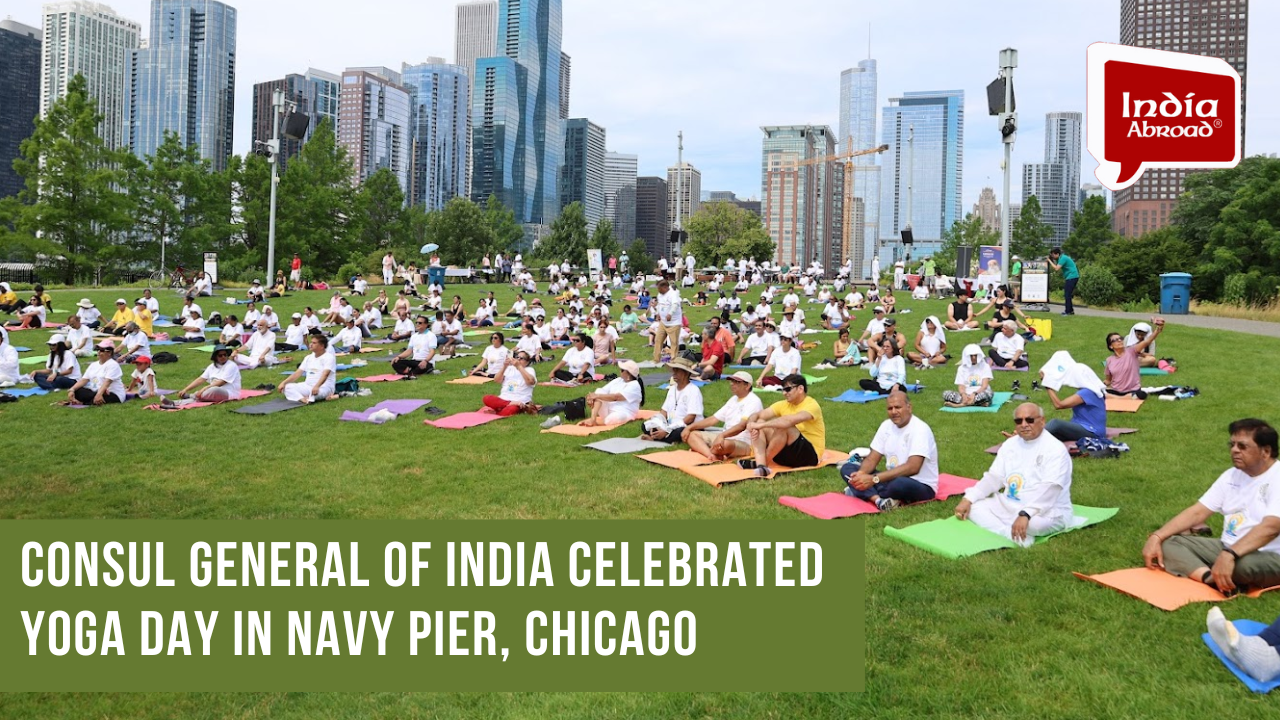 Consul general of India celebrated Yoga Day in Navy Pier, Chicago